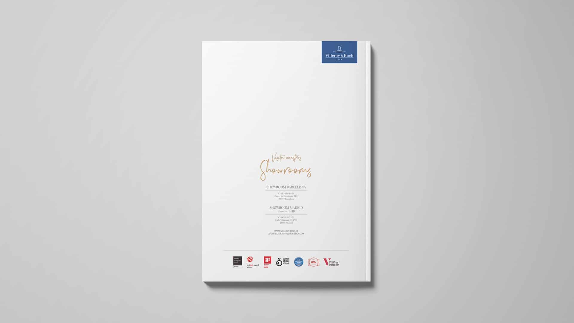 Cierre del catálogo de Villeroy & Bosch compuesto por Mariona Agency