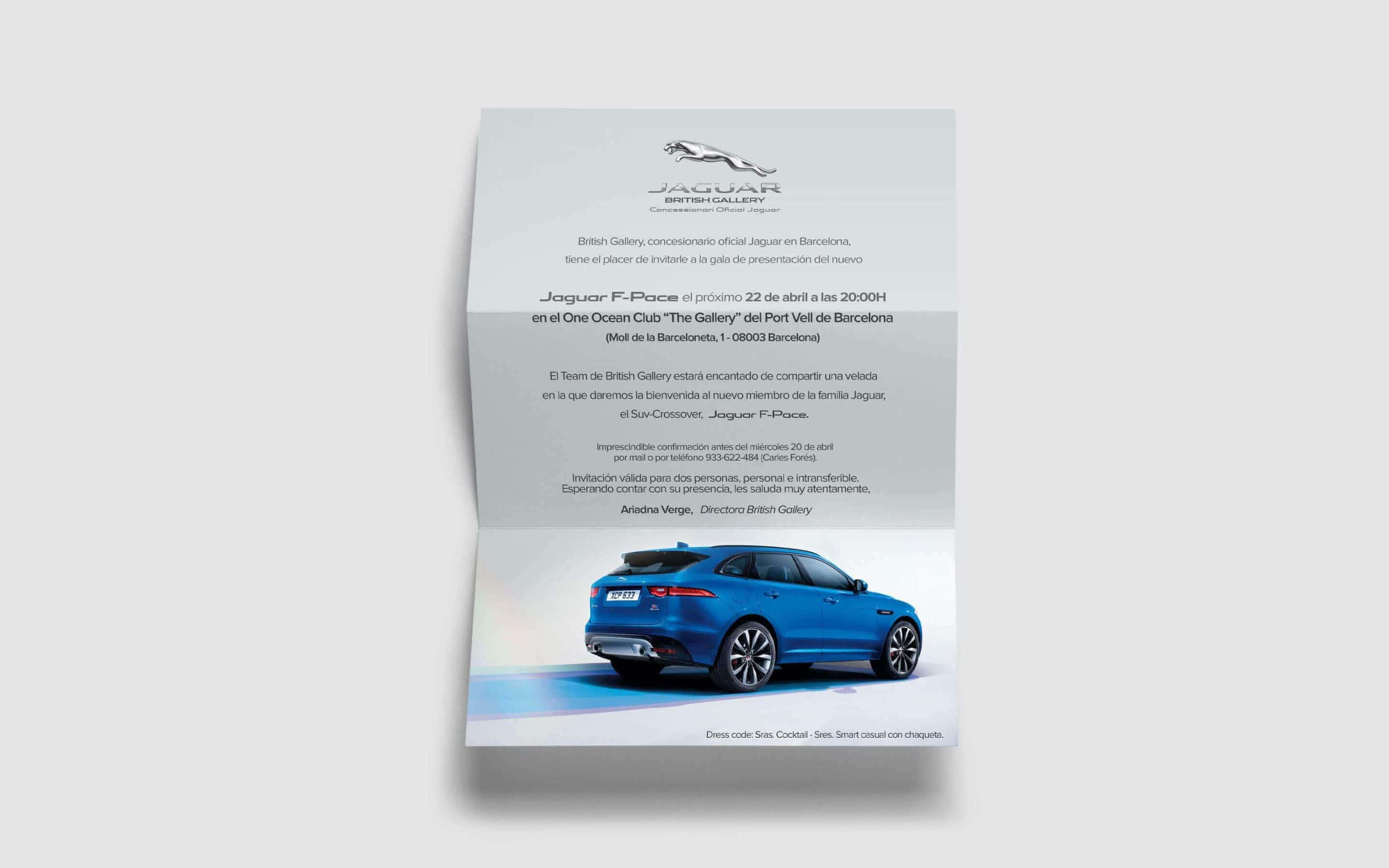 Presentación Jaguar F-Pace — proyecto de Mariona Agency